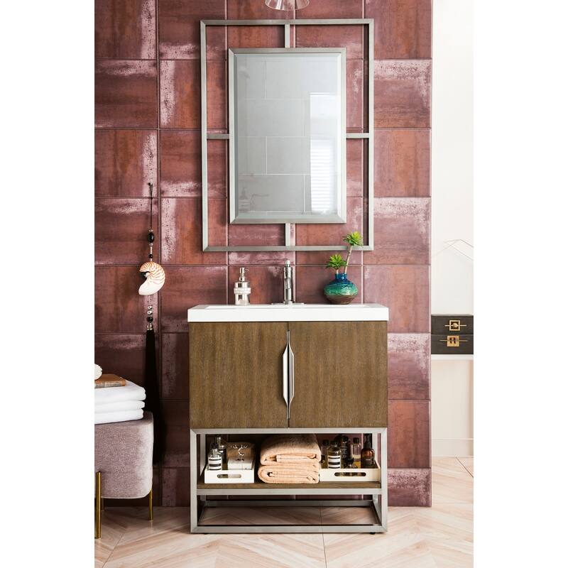 James Martin Vanities 883-V315-BN-WG Columbia 32" Free Standing Single