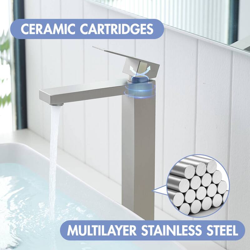 Modern Single Handle Single-Hole Bath Faucet with Drain