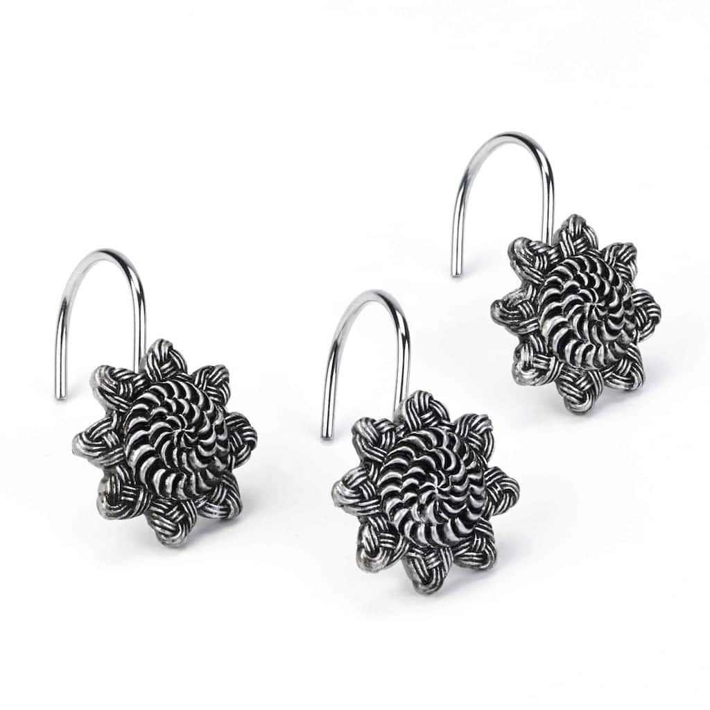 Avanti Linens Braided Medallion Shower Hooks - Granite