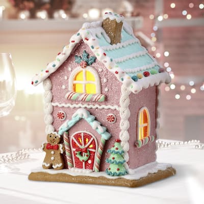 8.5" LED Pastel Sweets House