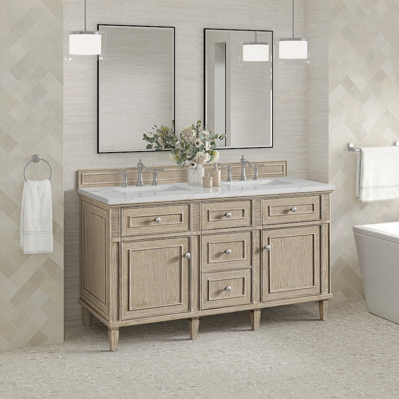 James Martin Vanities 424-V60D-3ENC Lorelai 60" Double Basin Wood