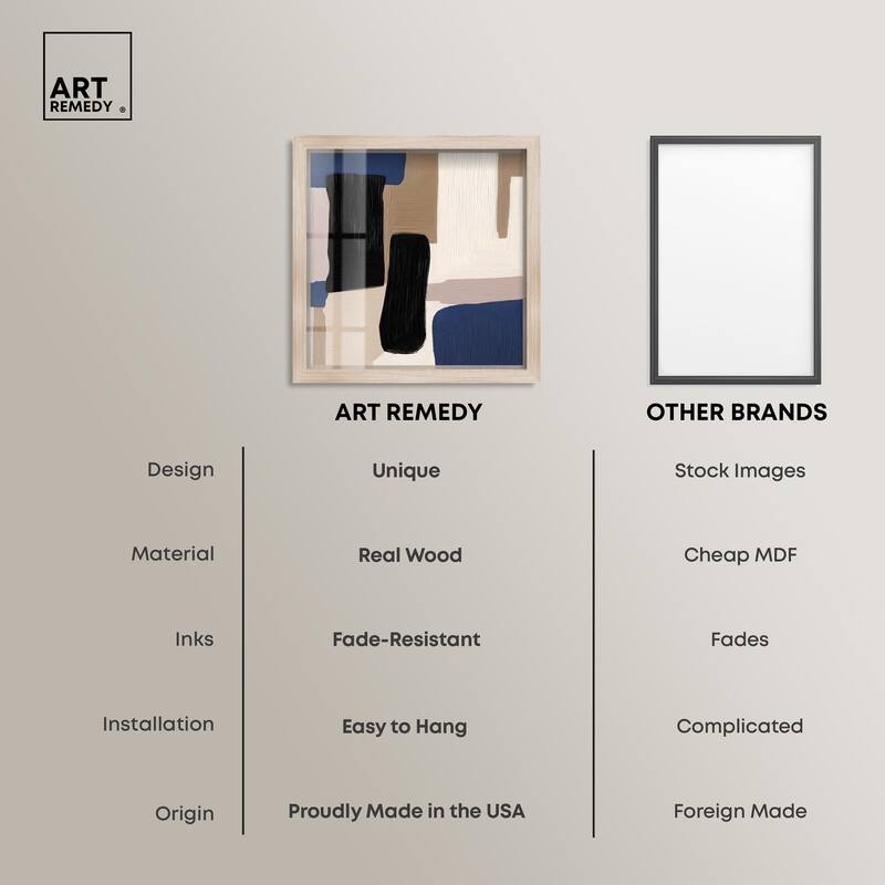 Blue Quietude I Shadowbox by Art Remedy
