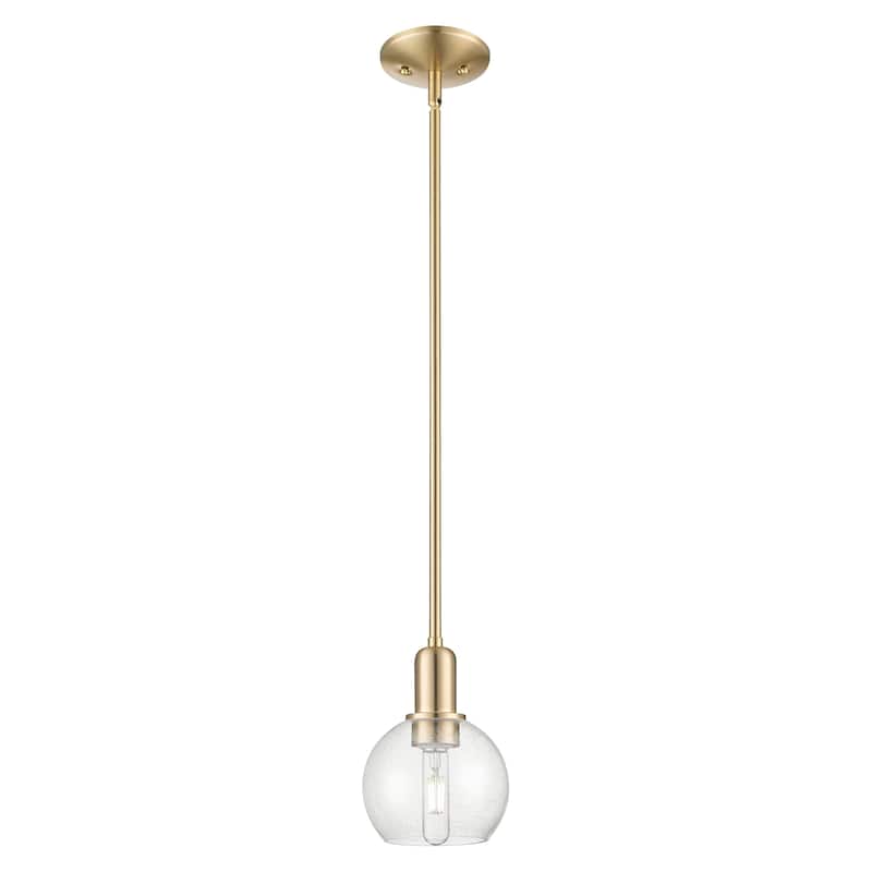 Innovations Lighting Endless Possibilities Arcadia - Athens - 1 Light 6" Stem Hung Mini Pendant - Champagne Bronze/Seedy