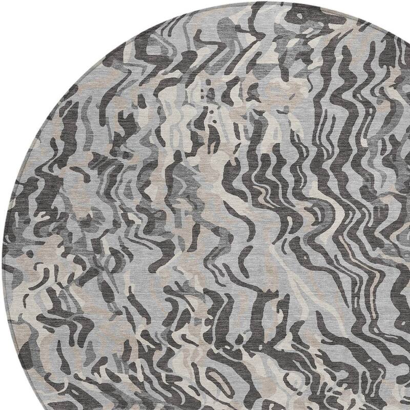 HomeRoots Abstract Transitional Rectangle Outdoor Rug