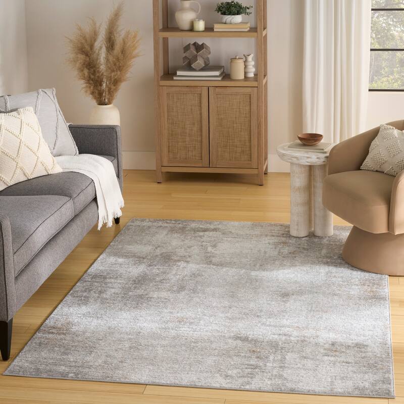 Nourison Dekor Indoor only Abstract Area Rug - Grey - 4' x 6'