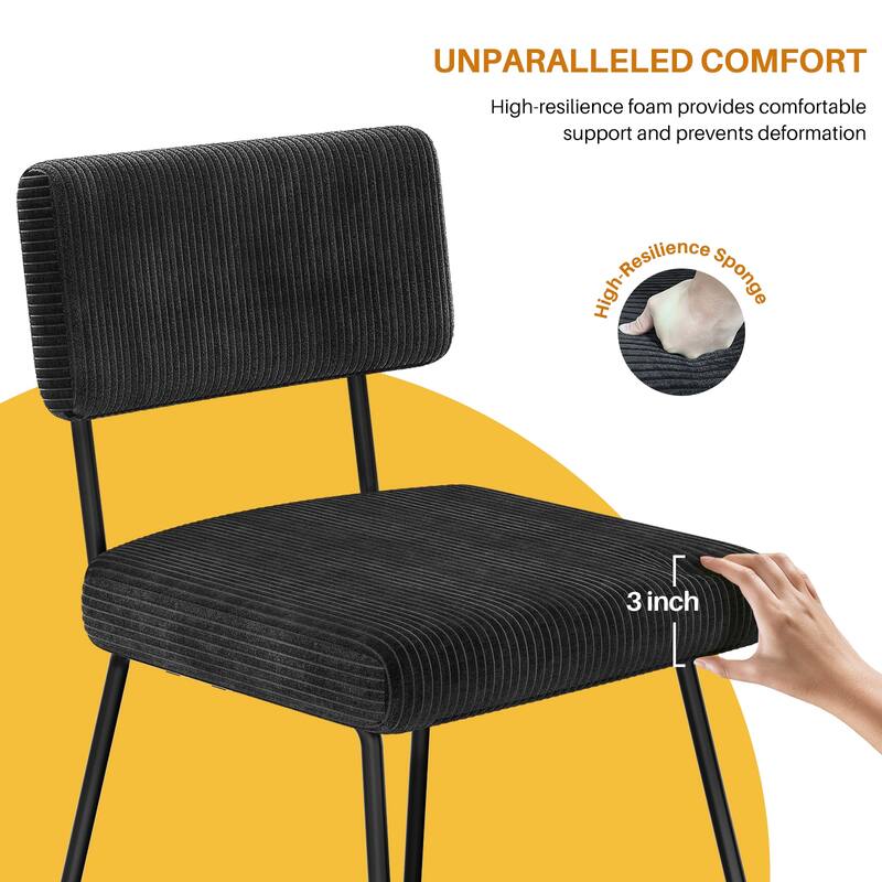 Modern Set of 2/4/6/8 Dining Chairs Upholstered Chairs with Open Back for Dining Room and Kitchen