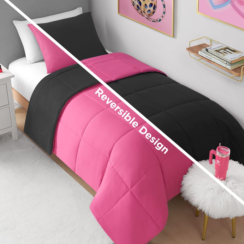 Juicy Couture Box Stitch Reversible Comforter Sets