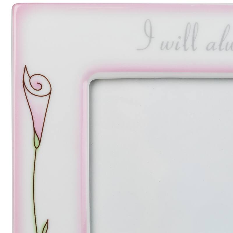 I Will Always Love You 25th Anniversary Picture Frame - for 4" x 6" Photo - White