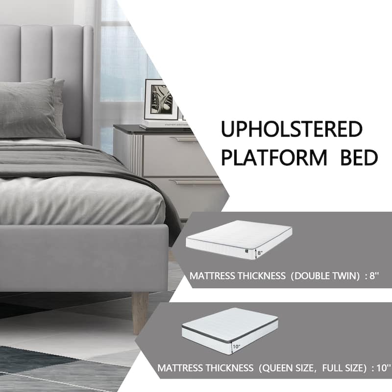 Alazyhome Upholstered Platform Bed Frame