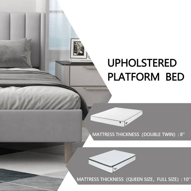 Alazyhome Upholstered Platform Bed Frame