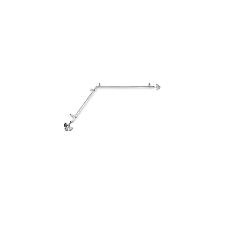City Sleek Curtain Rods & Hardware - Satin Nickel Metal Rods with Finials - Adjustable Lengths - M