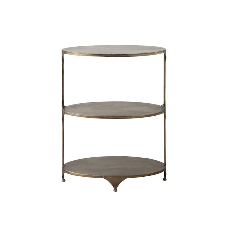 3-Tier Metal Storage Shelf - Gold