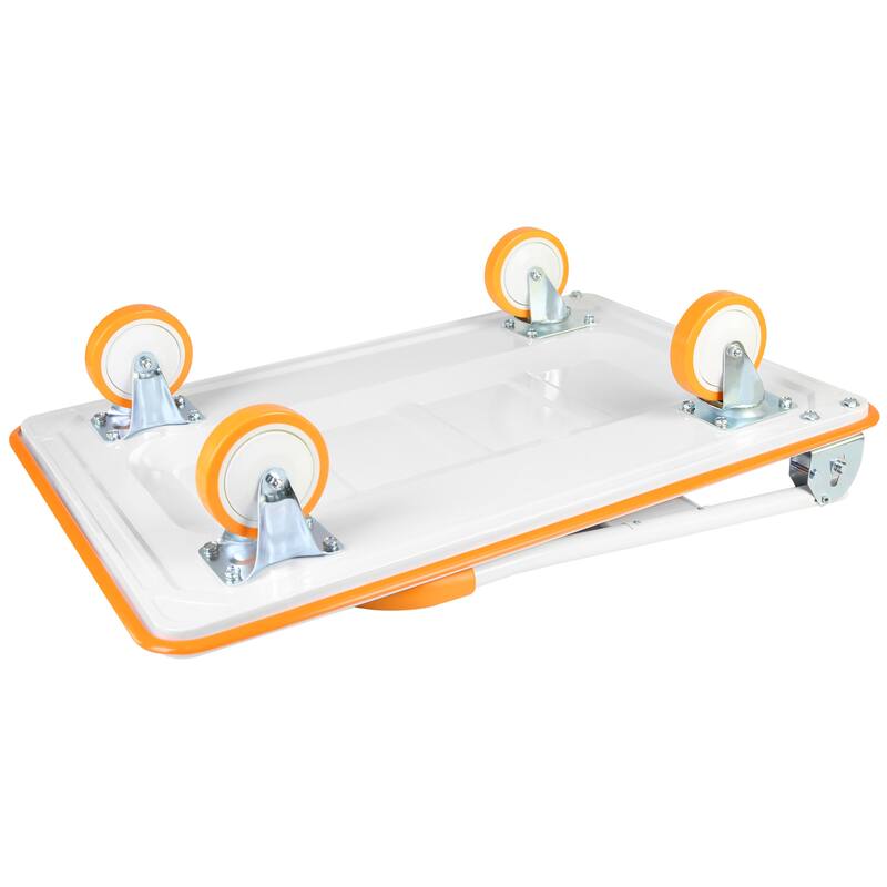 Platform Hand Truck Large Foldable Dolly Cart 360 Degree Swivel Wheels - Weight Capacity:660lbs