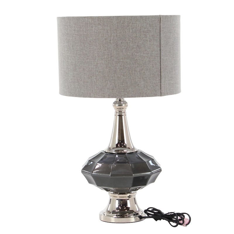 Glass Room Table Lamp - Gray - Roche River Decor