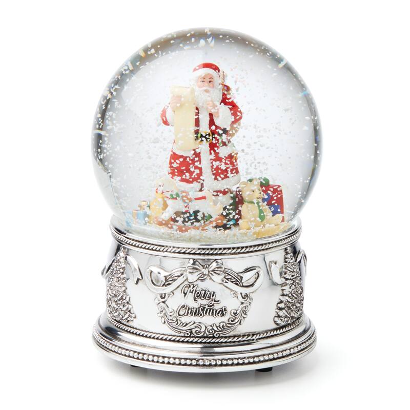 Reed And Barton Winter Traditions Santa Musical Snow Globe