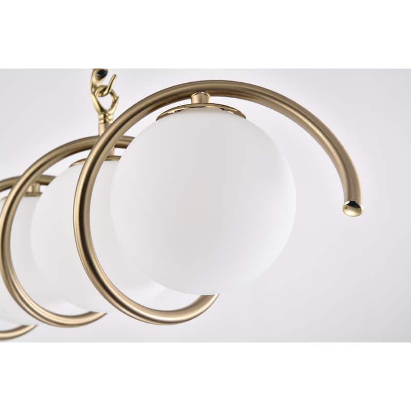 Dazzle 33 Inch Modern Glass Globe Pendant Chandelier 5-Light