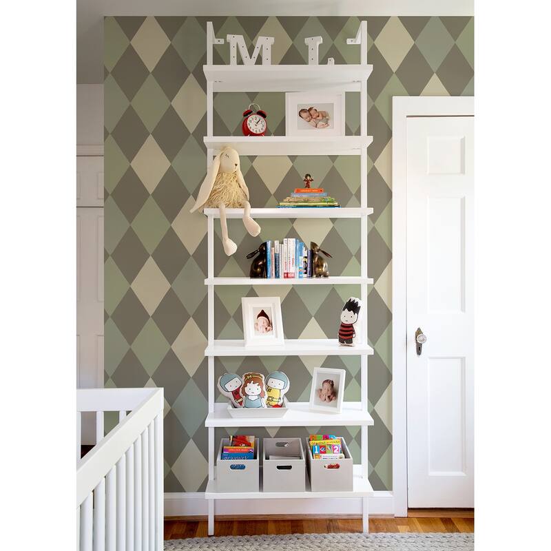 A-Street Prints Kalas Olive Diamond Wallpaper