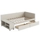 preview thumbnail 11 of 14, Twin Upholstered Platform Bed with Plush Headboard, L-Shaped Design