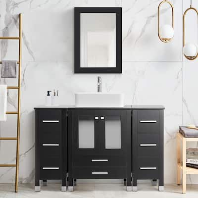48" Bathroom Vanity with Sink Set Side Cabinet Combo