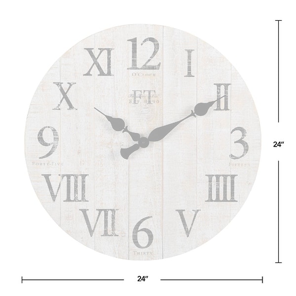 dimension image slide 0 of 3, FirsTime & Co. Rustic Farmhouse Barn Wood Wall Clock