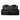 73.5 in. W Round Arm Faux Leather Rectangle Reclining Sofa in Black