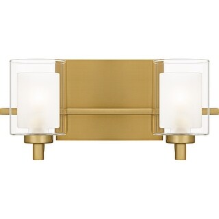 Kolt 2-Light Brushed Gold Bath Light