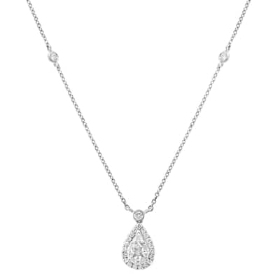 Effy Women's 14K White Gold Diamond Necklace