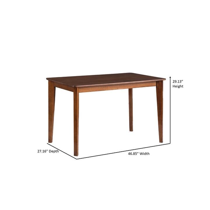 Norlyn 48" Walnut Rectangular Dining Table