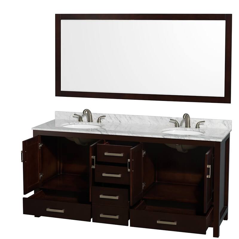 Wyndham Collection WCS141472DUNOM70 Sheffield 72" Free Standing Double