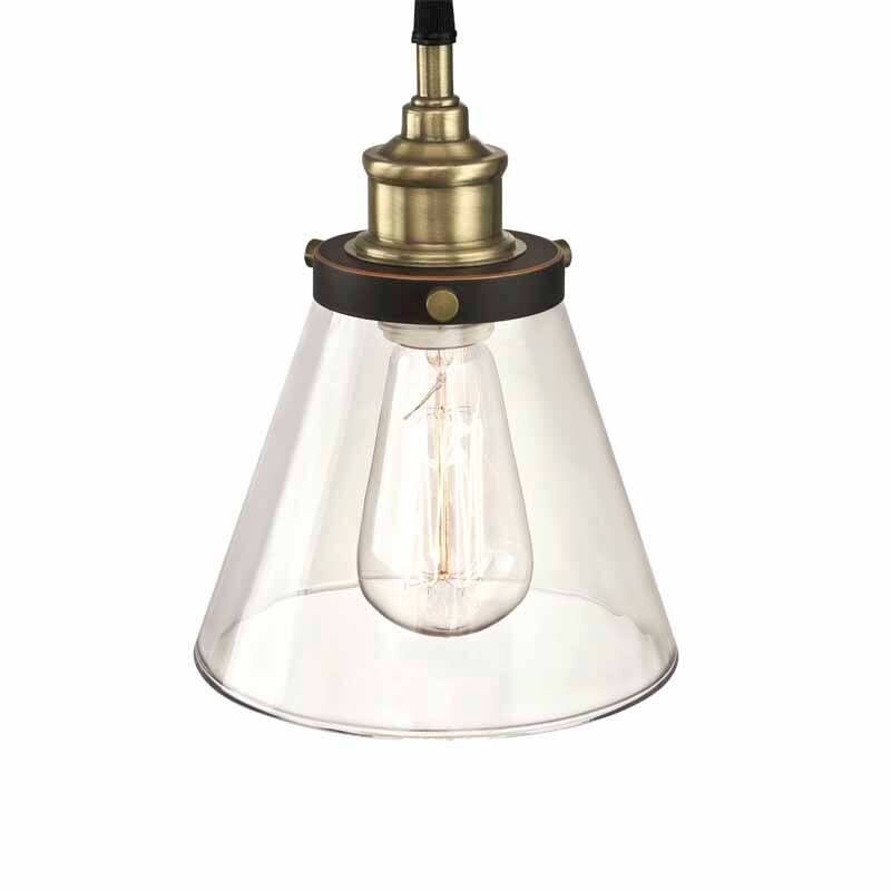 Pendant Lighting Fixture with Oil Rubbed Bronze and Brass Finish - Oil Rubbed Bronze