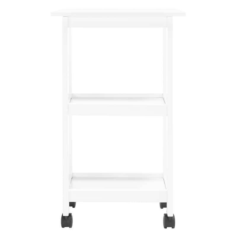 SAFAVIEH Bevin 2-Shelf Kitchen Bar Cart with Wheels - 20" W x 12" L x 33" H