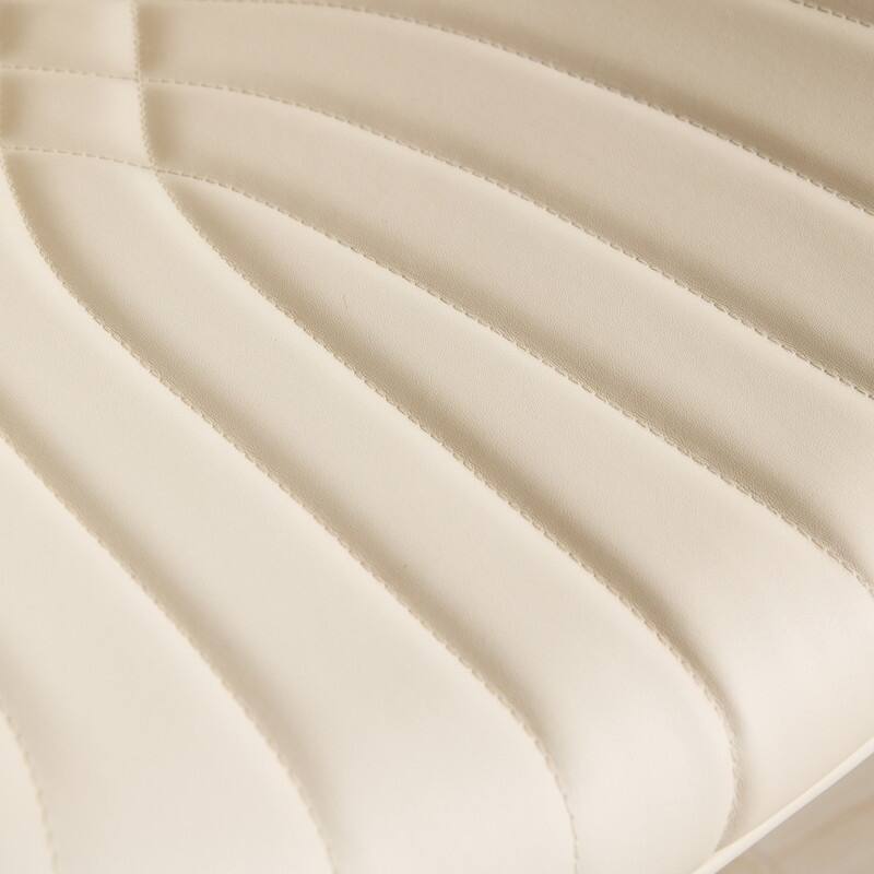 Mid-Century Modern Swivel Bar Stool - Walnut Finish & Faux Leather, Adjustable Counter Height