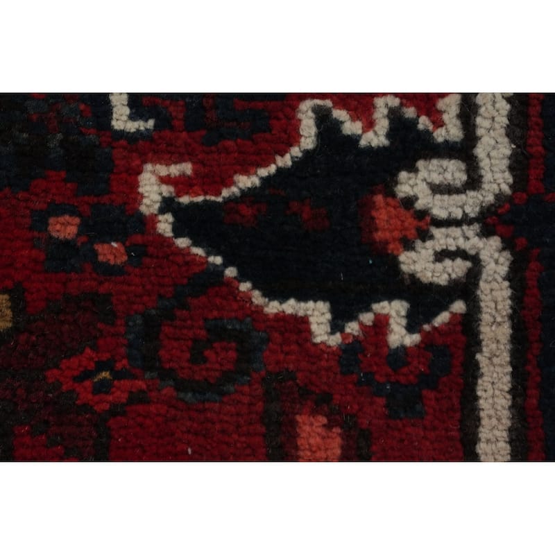Hand Knotted Oriental 100% Wool Carpet Traditional Medallion Red Heriz Area Rug - 10' 0'' X 7' 1''