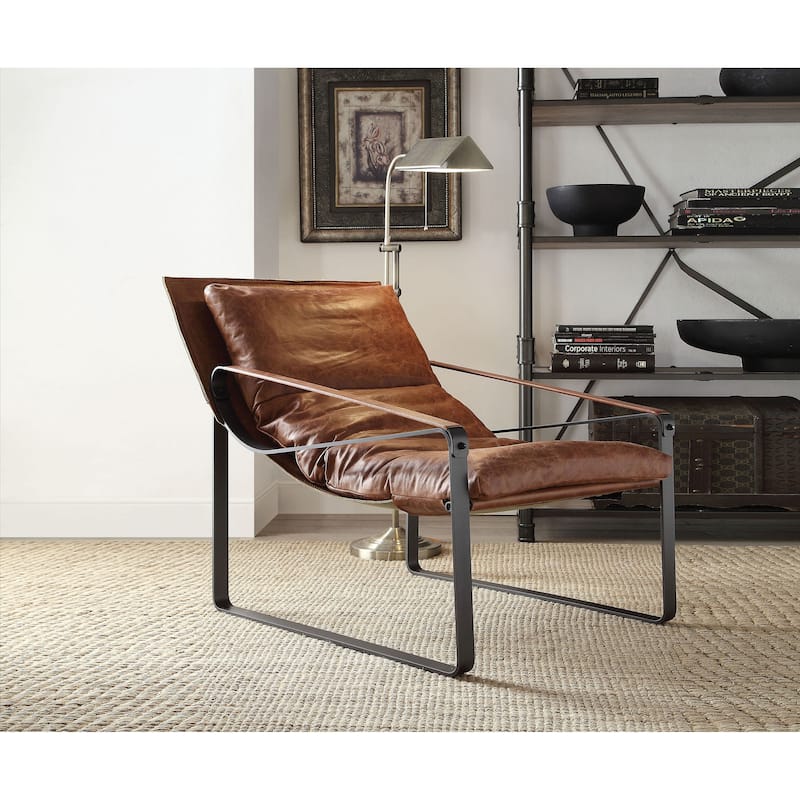 James Cocoa Padded Seat and Back Accent Chair