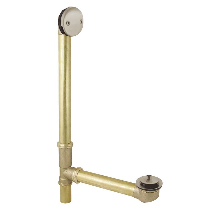 Made To Match 18-Inch Tub Waste and Overflow with Lift & Lock Drain - Brushed Nickel