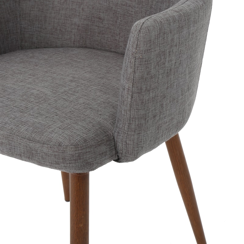 Modern Set of 2 Dining Chairs with Fabric Backrest Padded Seat, Metal Legs, for Dining Room Living Room and Bedroom