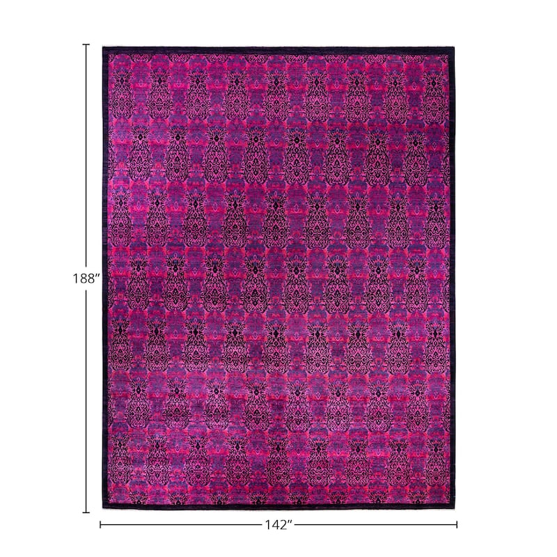 Vibrance, One-of-a-Kind Hand-Knotted Area Rug - Pink, 11' 10" x 15' 8" - 11' 10" x 15' 8"
