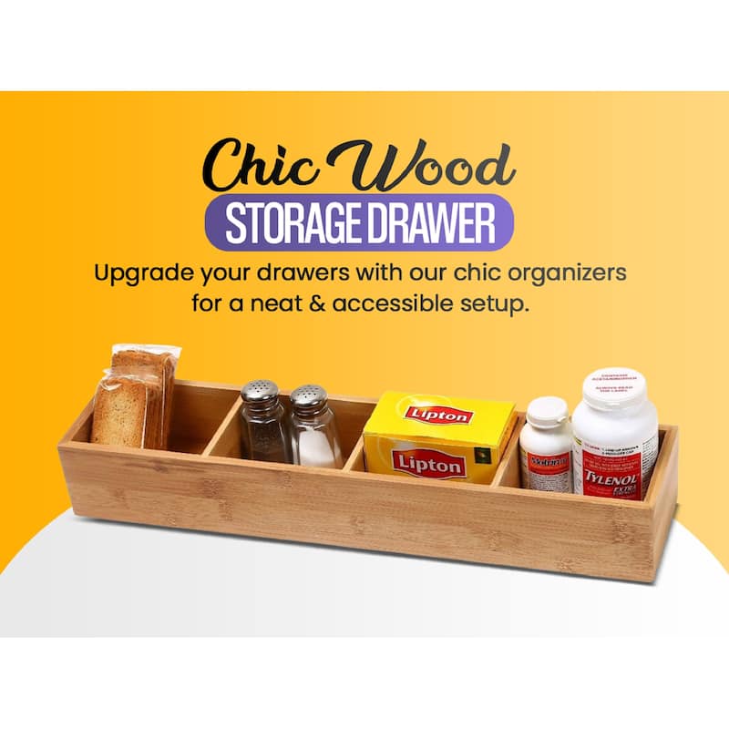 YBM Home and Kitchen Bamboo Lingerie Drawer or Shelf Organizer