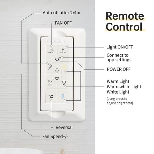 6-Speed DC Motor Wall Switch, Off-White