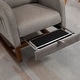 preview thumbnail 47 of 59, High back Upholstered Accent Rocking Chair Nursery Chair With Retractable Footrest