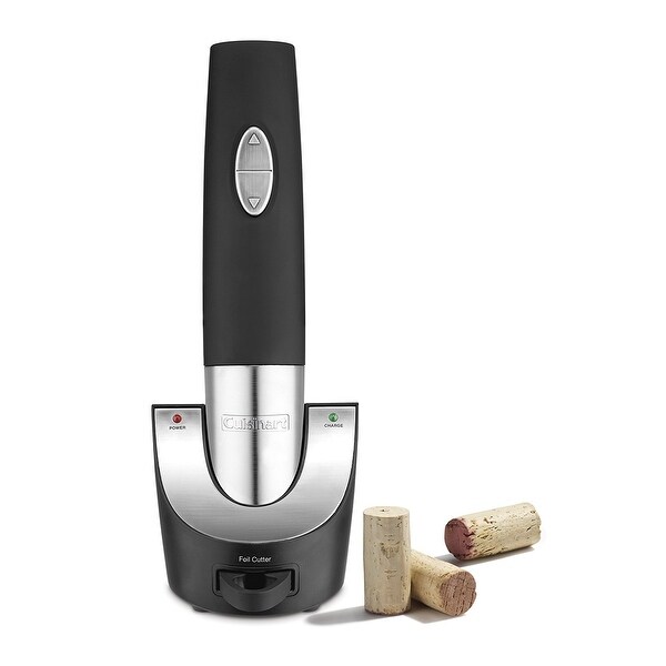 Cuisinart CWO-50 Cordless Wine Opener with Vacuum Sealer, Black. Opens flyout.
