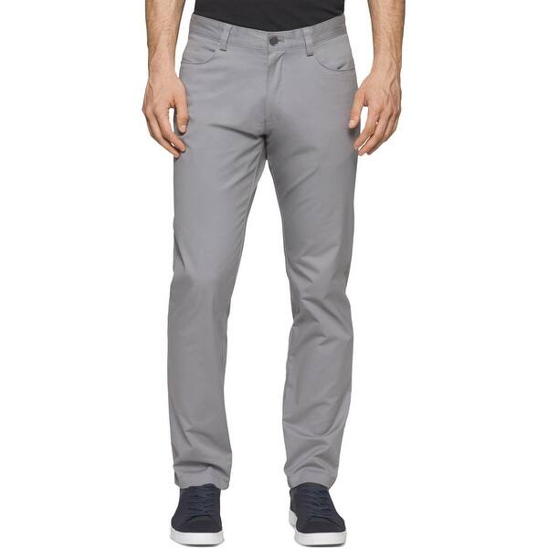 Shop Calvin Klein Mens Convoy Casual Pants Sateen Slim Fit