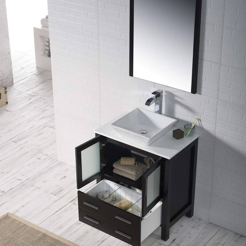 Blossom Sydney 30" Bathroom Vanity with Ceramic Vessel Sink and Mirror