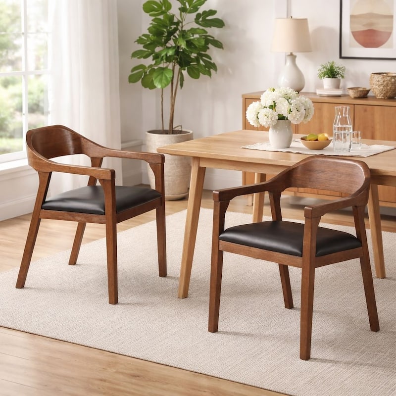 Rasmus Rubberwood Dining Armchairs
