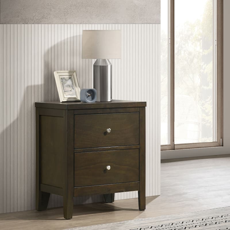 Clement Dark Cocoa 2-drawer Nightstand Bedside Table