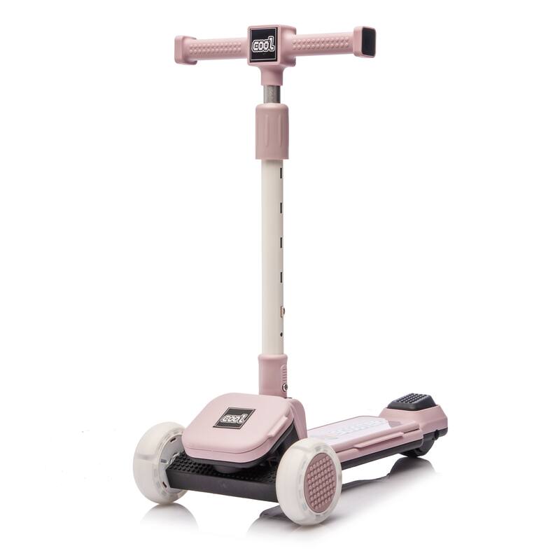 Anmytek Kids Ride On 3-Wheel Scooter W/Buildable blocks, PU flashing wheels and Folding Kick Scooter
