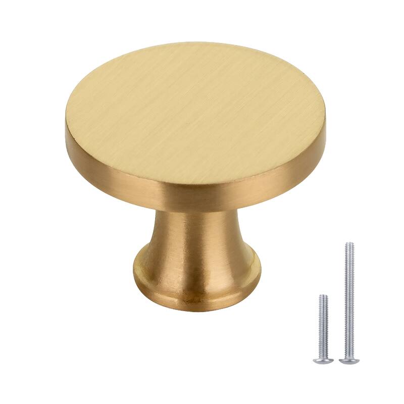 Copper Kitchen Cabinet Knobs 1-1/4 inch (32 mm) Diameter 100% Solid Brass Drawer Knob (10-PACK)