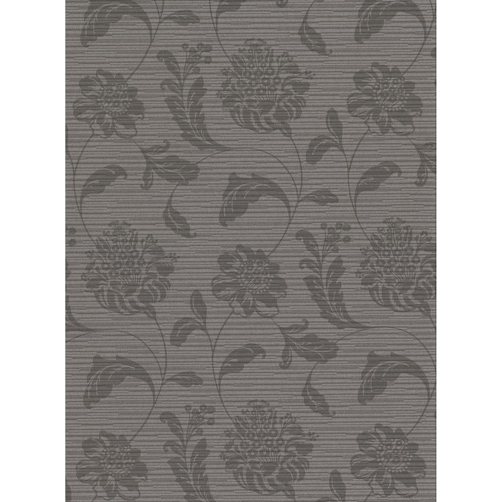 Holiday Charcoal Jacobean Wallpaper