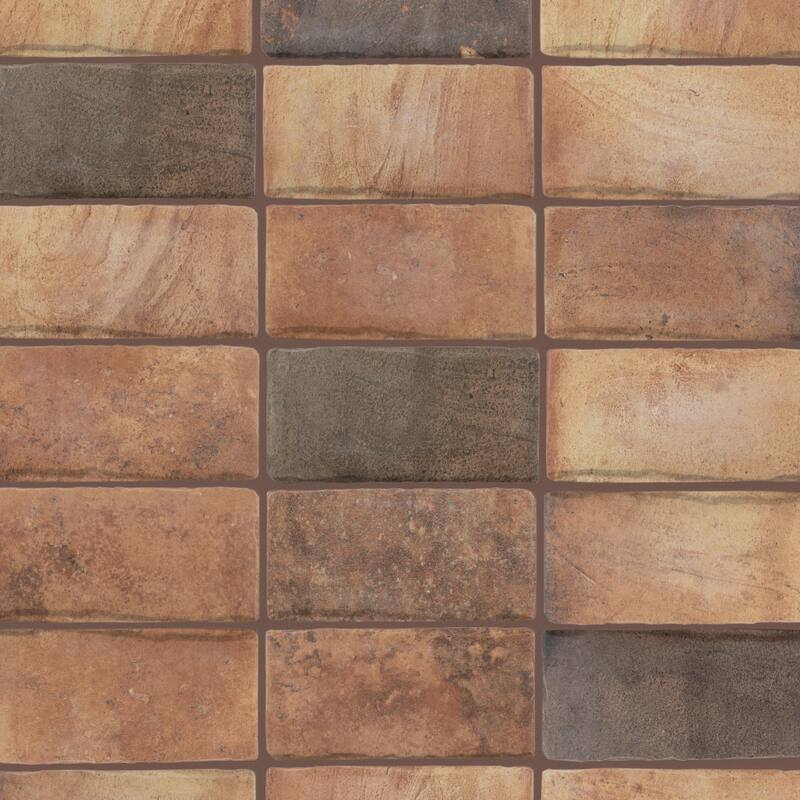 Merola Tile Tech Land Fire 4-1/4" x 8-3/4" Porcelain Floor and Wall Tile