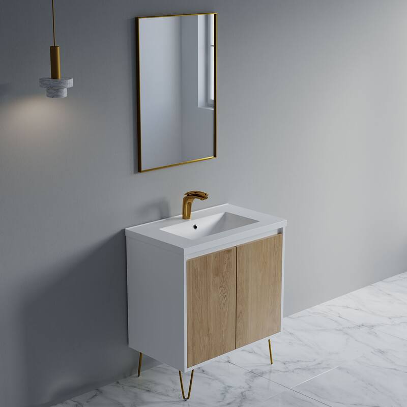 Kennan 30" Single Bathroom Vanity Set with V Legs